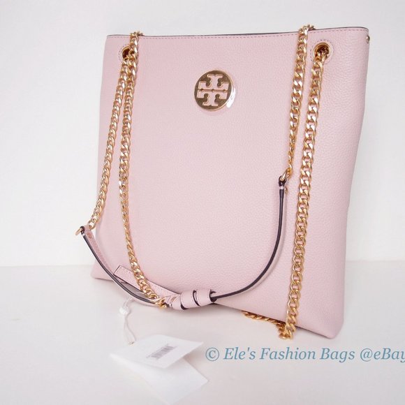 NWT Tory Burch Everly Swingpack Pink Leather Convertible Shoulder Bag Crossbody - Picture 4 of 16